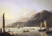 unknow artist A View of Maitavie Bay,in the Island of Otaheite Tahiti France oil painting artist